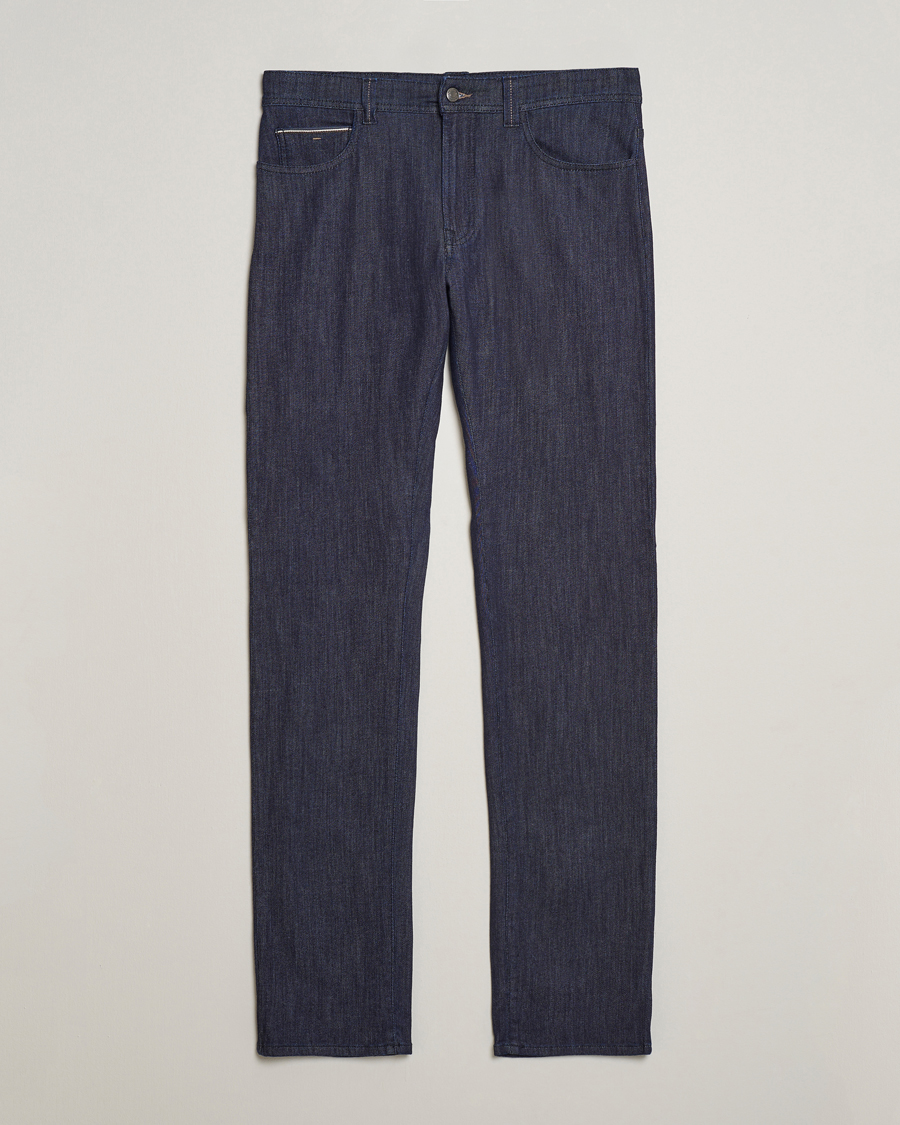 Herr | Jeans | Canali | Slim Fit 5-Pocket Jeans Dark Indigo
