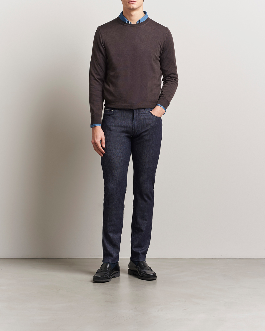 Herr | Jeans | Canali | Slim Fit 5-Pocket Jeans Dark Indigo