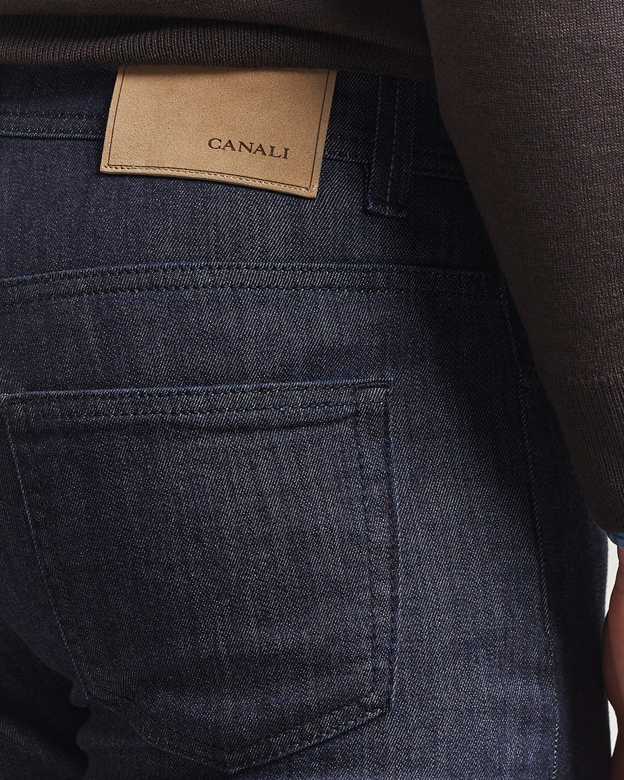 Herr | Jeans | Canali | Slim Fit 5-Pocket Jeans Dark Indigo