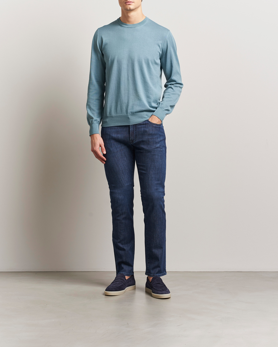Herr | Jeans | Canali | Slim Fit 5-Pocket Jeans Dark Blue Wash