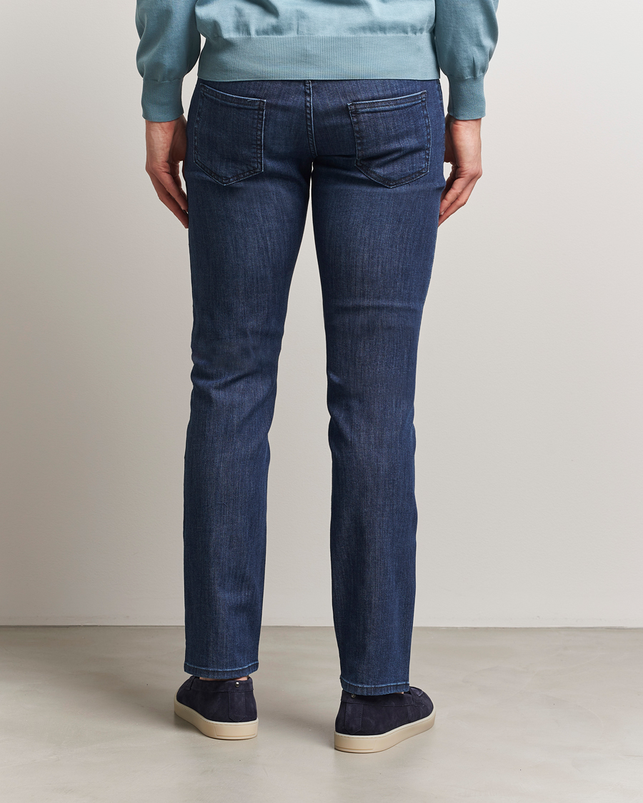 Herr | Jeans | Canali | Slim Fit 5-Pocket Jeans Dark Blue Wash