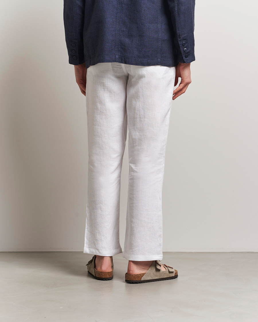 Herr | Byxor | KnowledgeCotton Apparel | Loose Linen Pants Bright White