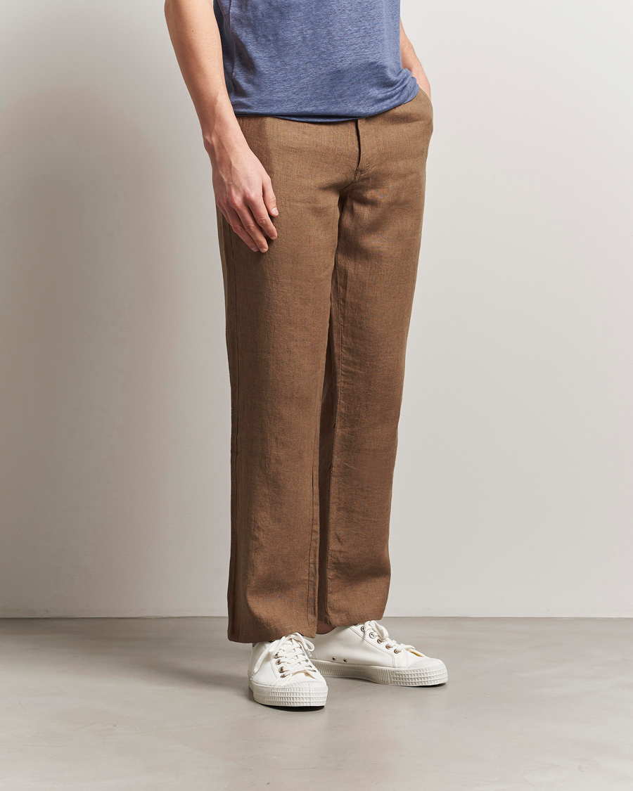 Herr | Byxor | KnowledgeCotton Apparel | Loose Linen Pants Tuffet