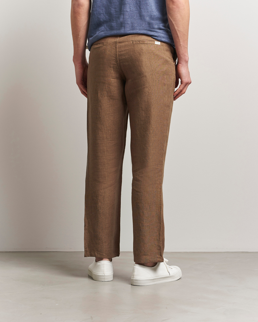 Herr | Byxor | KnowledgeCotton Apparel | Loose Linen Pants Tuffet