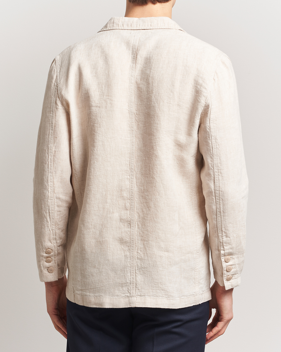 Herr | Kavajer | KnowledgeCotton Apparel | Linen Blazer Light Feather Grey