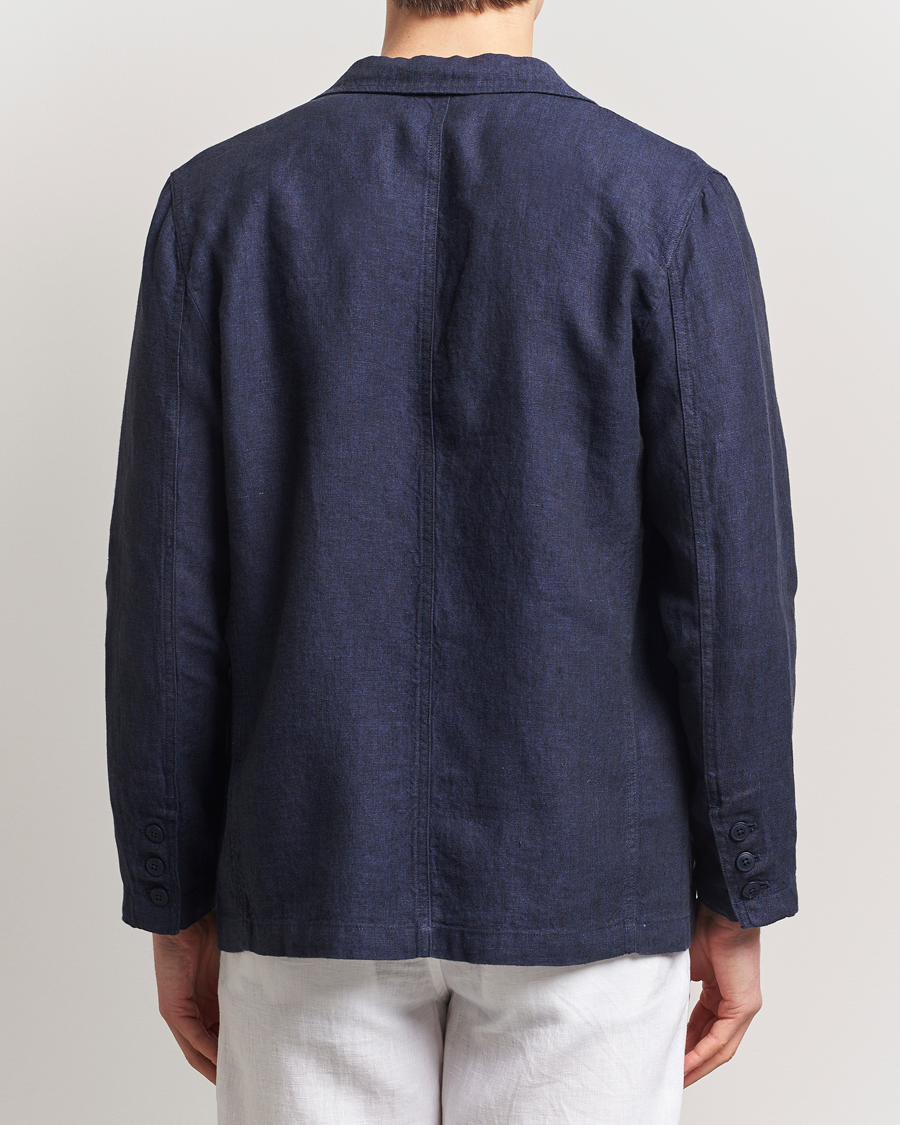 Herr | Kavajer | KnowledgeCotton Apparel | Linen Blazer Total Eclipse