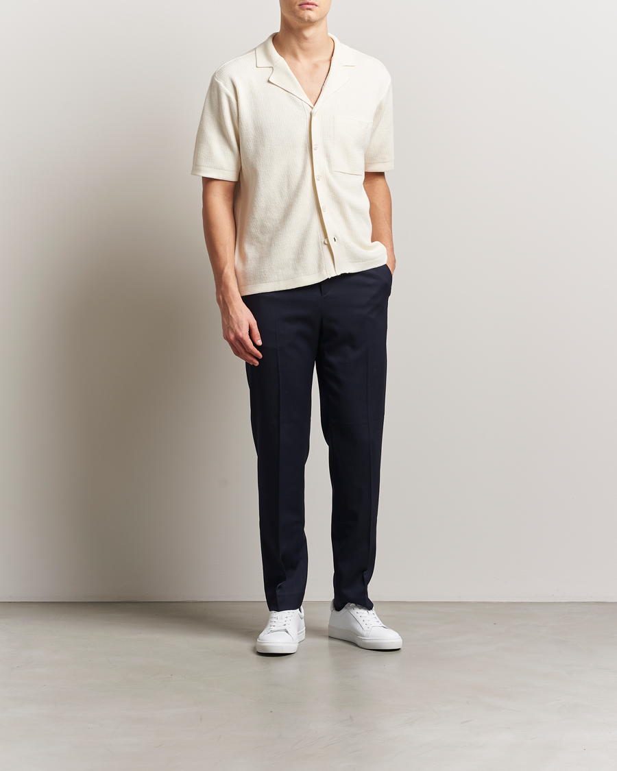 Herr | Skjortor | KnowledgeCotton Apparel | Knitted Short Sleeve Shirt Eggret