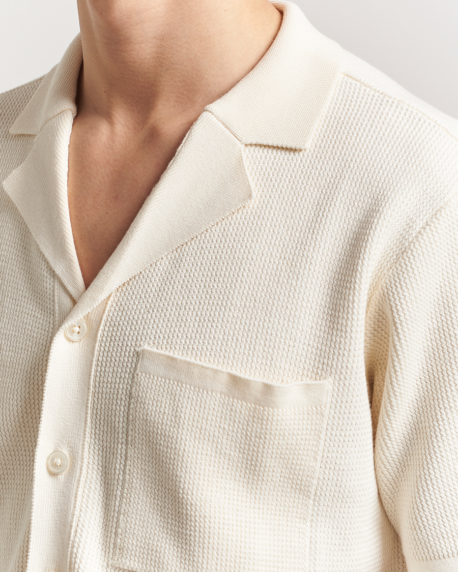 Herr | Skjortor | KnowledgeCotton Apparel | Knitted Short Sleeve Shirt Eggret