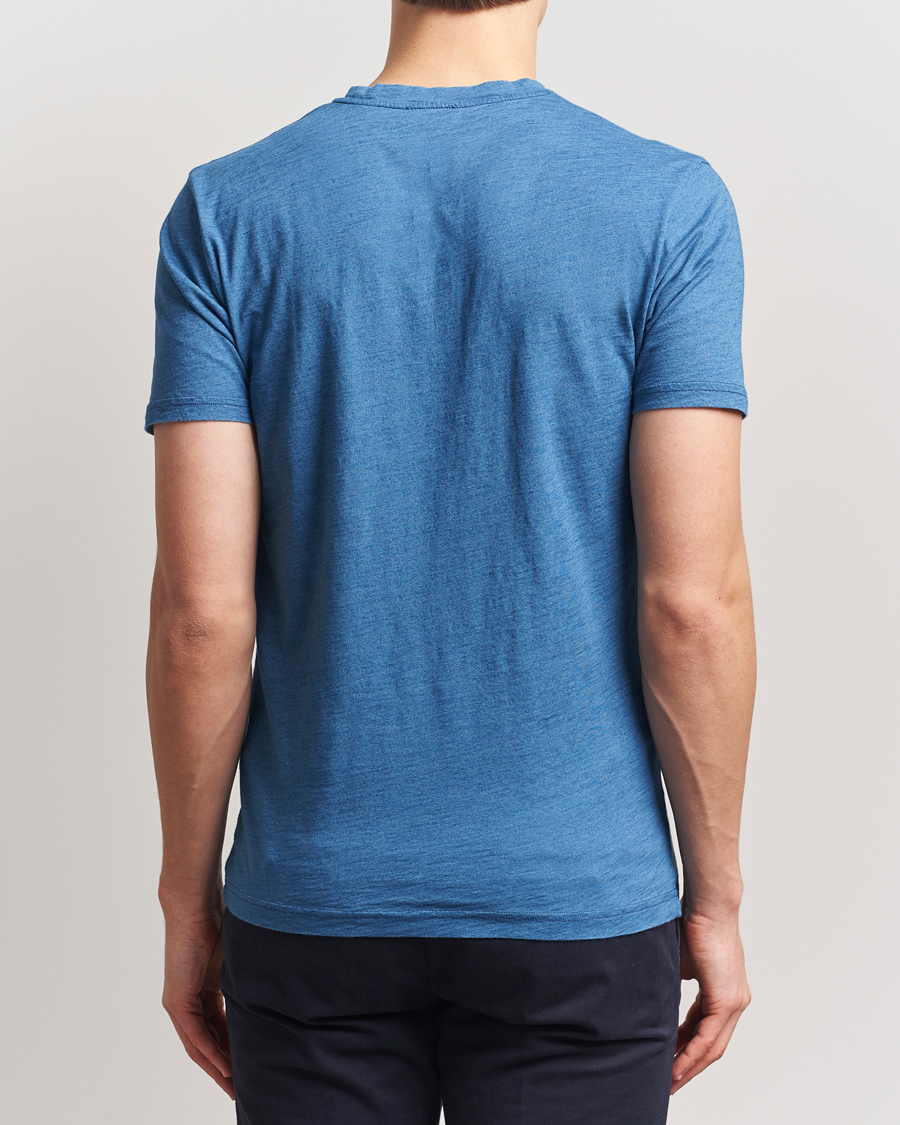 Herr | T-Shirts | Sunspel | Riviera Midweight T-Shirt Mid Indigo Wash