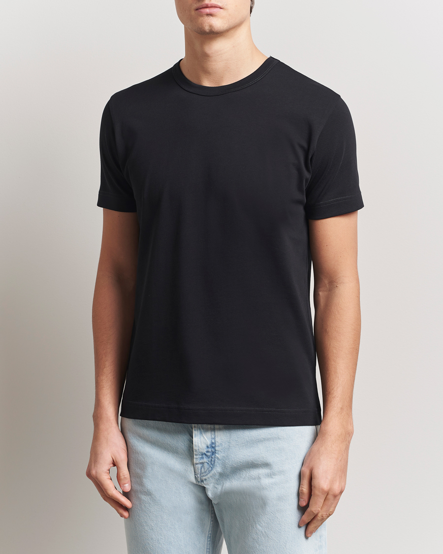 Herr | T-Shirts | Sunspel | Single Jersey Supima Cotton T-Shirt Black
