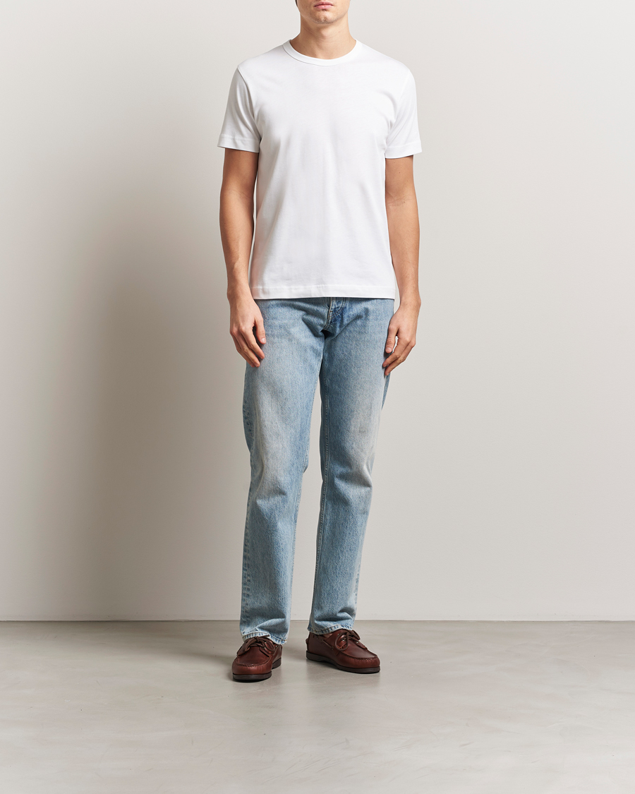 Herr | T-Shirts | Sunspel | Single Jersey Supima Cotton T-Shirt White