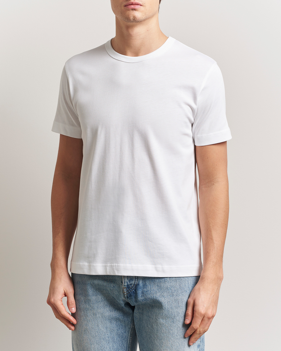 Herr | T-Shirts | Sunspel | Single Jersey Supima Cotton T-Shirt White