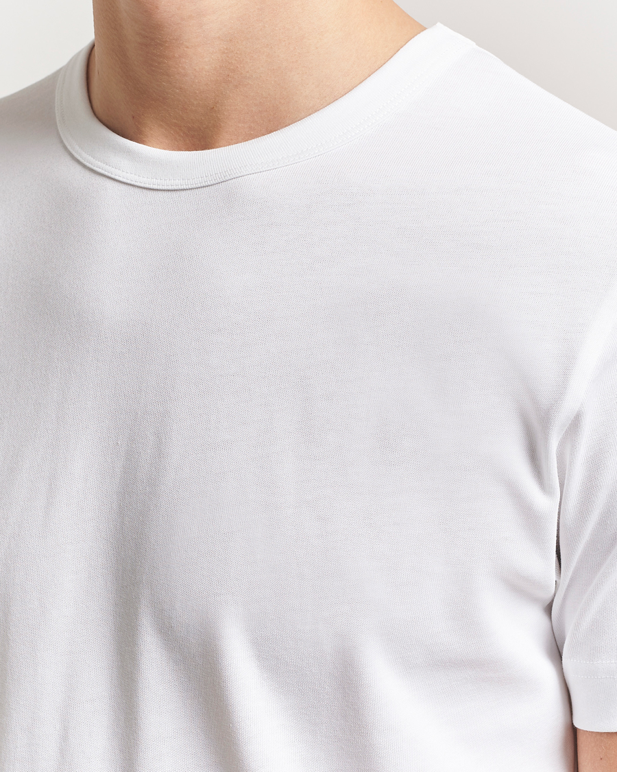 Herr | T-Shirts | Sunspel | Single Jersey Supima Cotton T-Shirt White