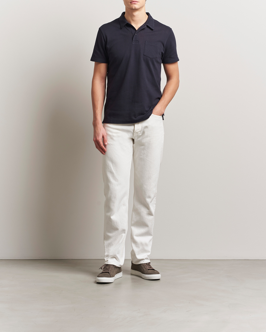 Herr | Pikéer | Sunspel | Riviera Polo Shirt Midnight Navy