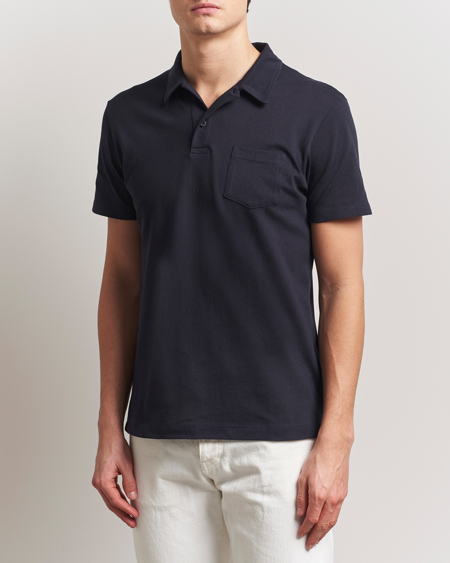 Herr | Pikéer | Sunspel | Riviera Polo Shirt Midnight Navy