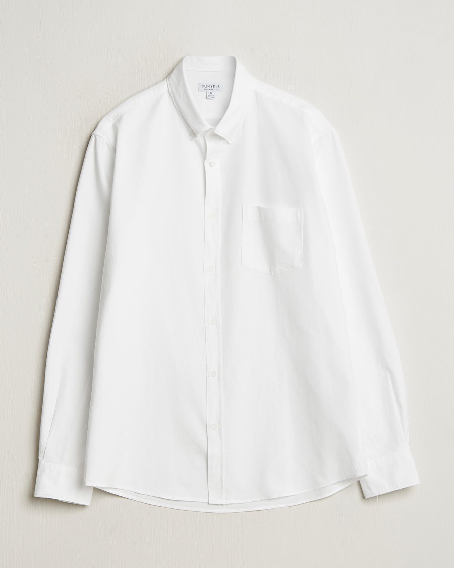 Herr | Skjortor | Sunspel | Oxford Button Down Shirt White