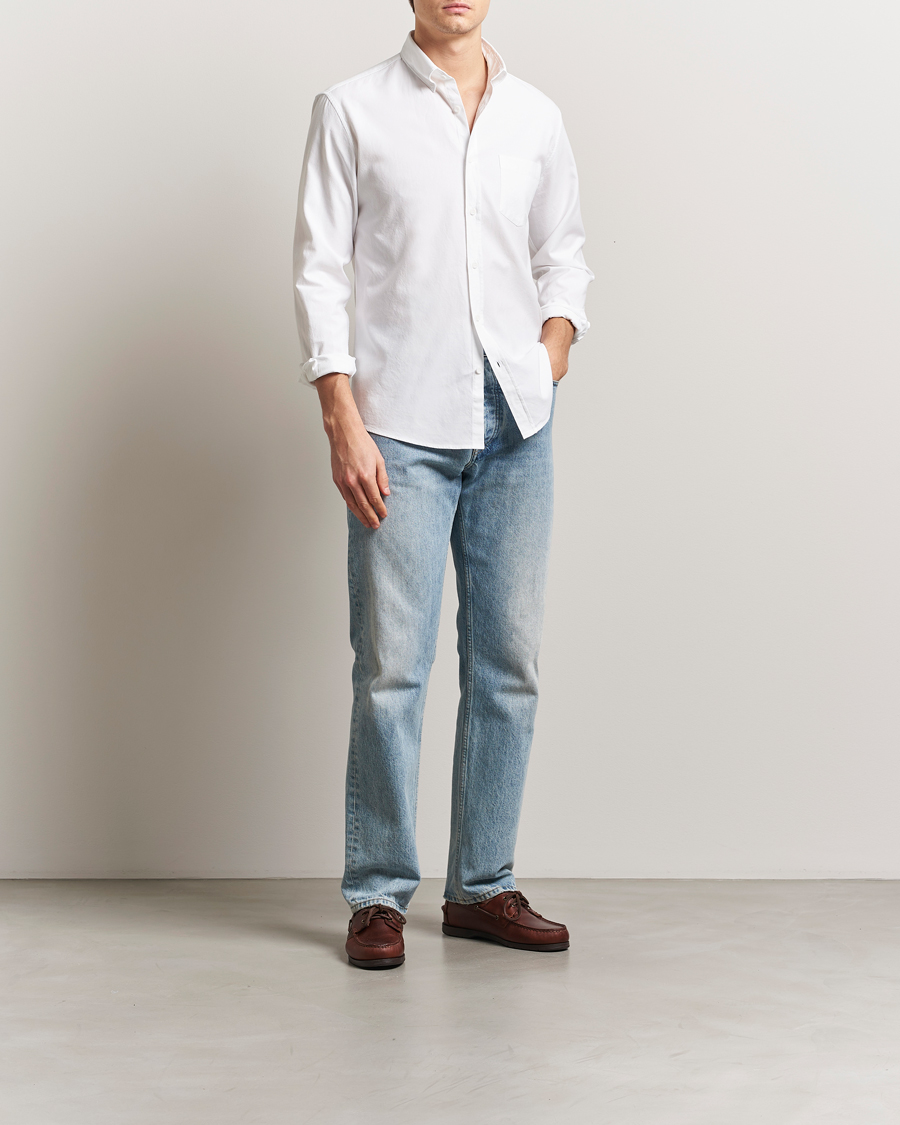 Herr | Skjortor | Sunspel | Oxford Button Down Shirt White