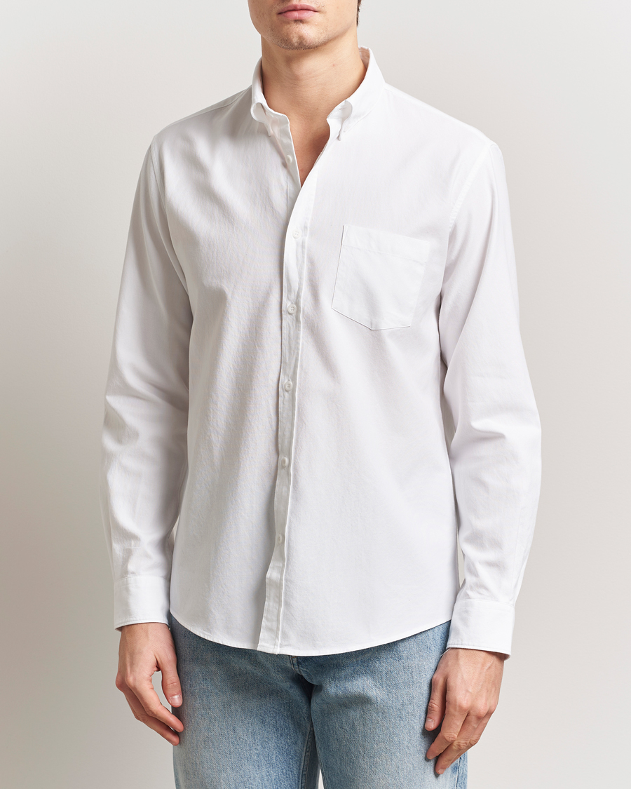 Herr | Skjortor | Sunspel | Oxford Button Down Shirt White