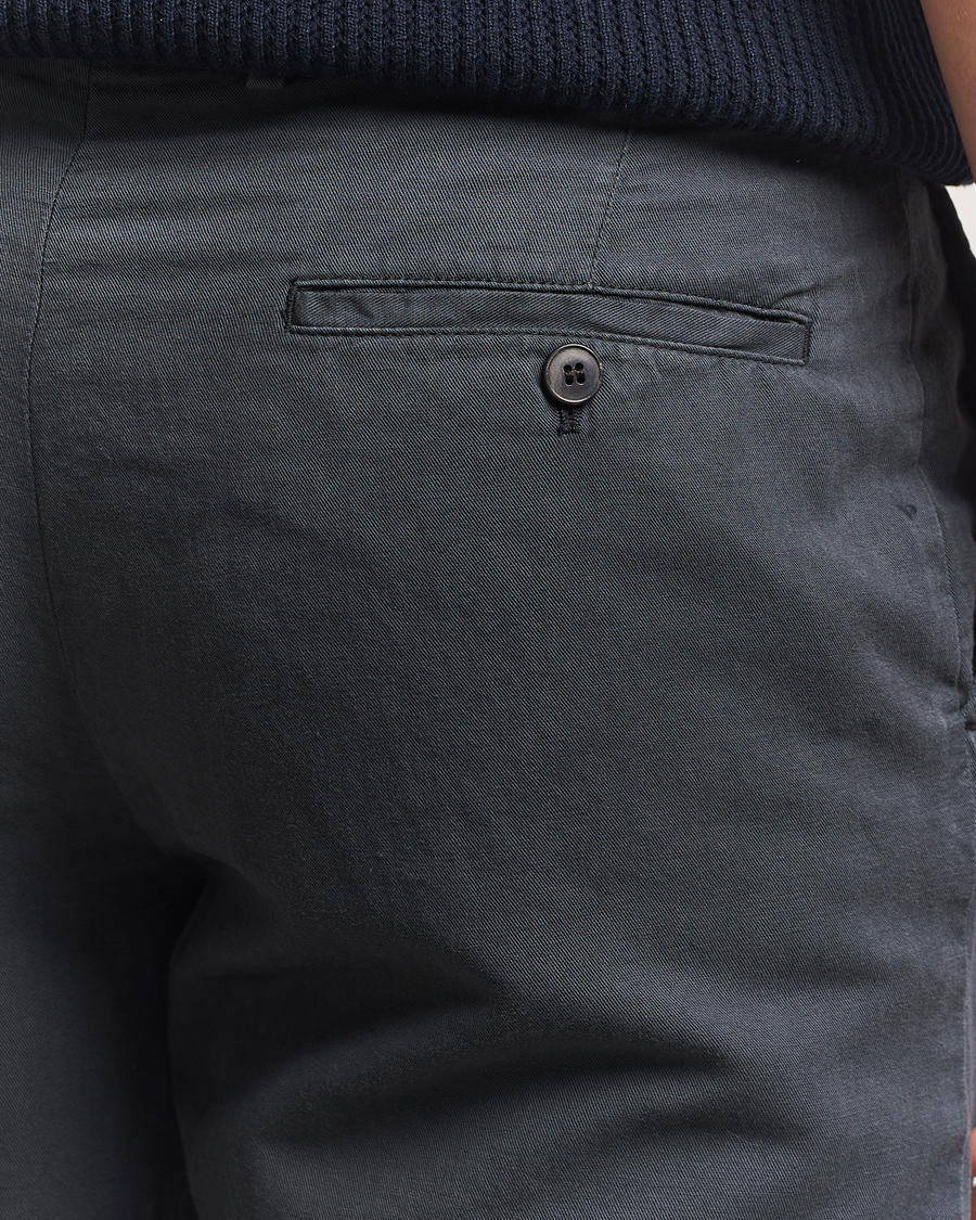 Herr | Byxor | Sunspel | Cotton/Linen Trousers Charcoal