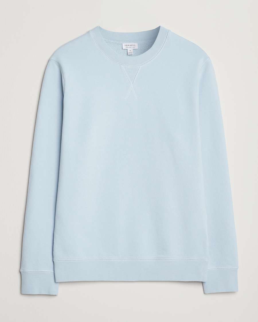 Herr | Tröjor | Sunspel | Loopback Sweatshirt Blue Mist