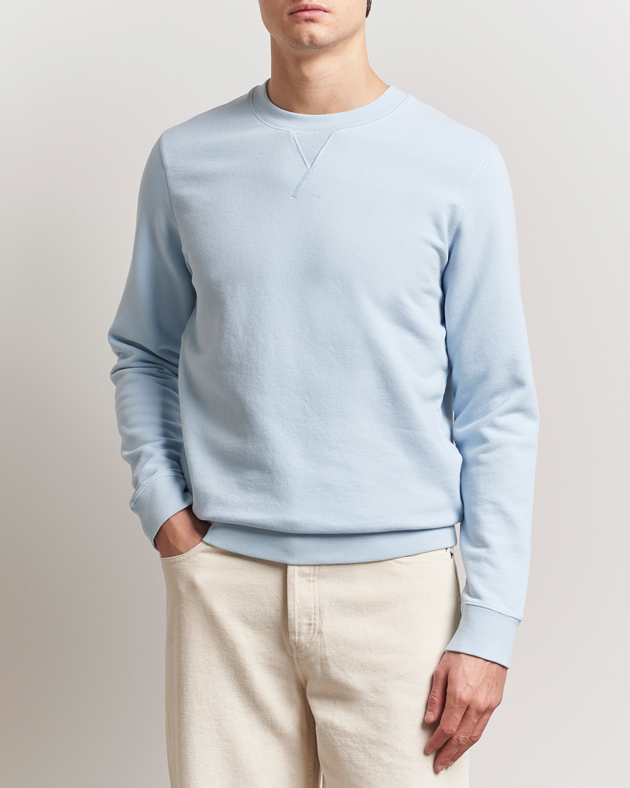 Herr | Tröjor | Sunspel | Loopback Sweatshirt Blue Mist