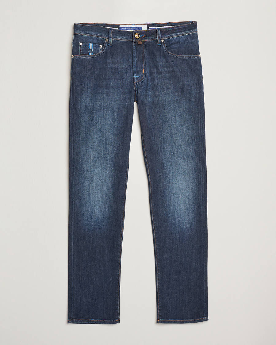 Herr | Jeans | Jacob Cohën | Nick Slim Fit Stretch Jeans Dark Blue Wash