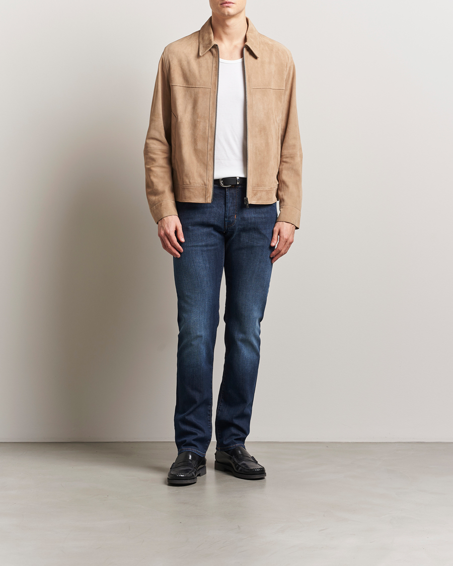 Herr | Jeans | Jacob Cohën | Nick Slim Fit Stretch Jeans Dark Blue Wash