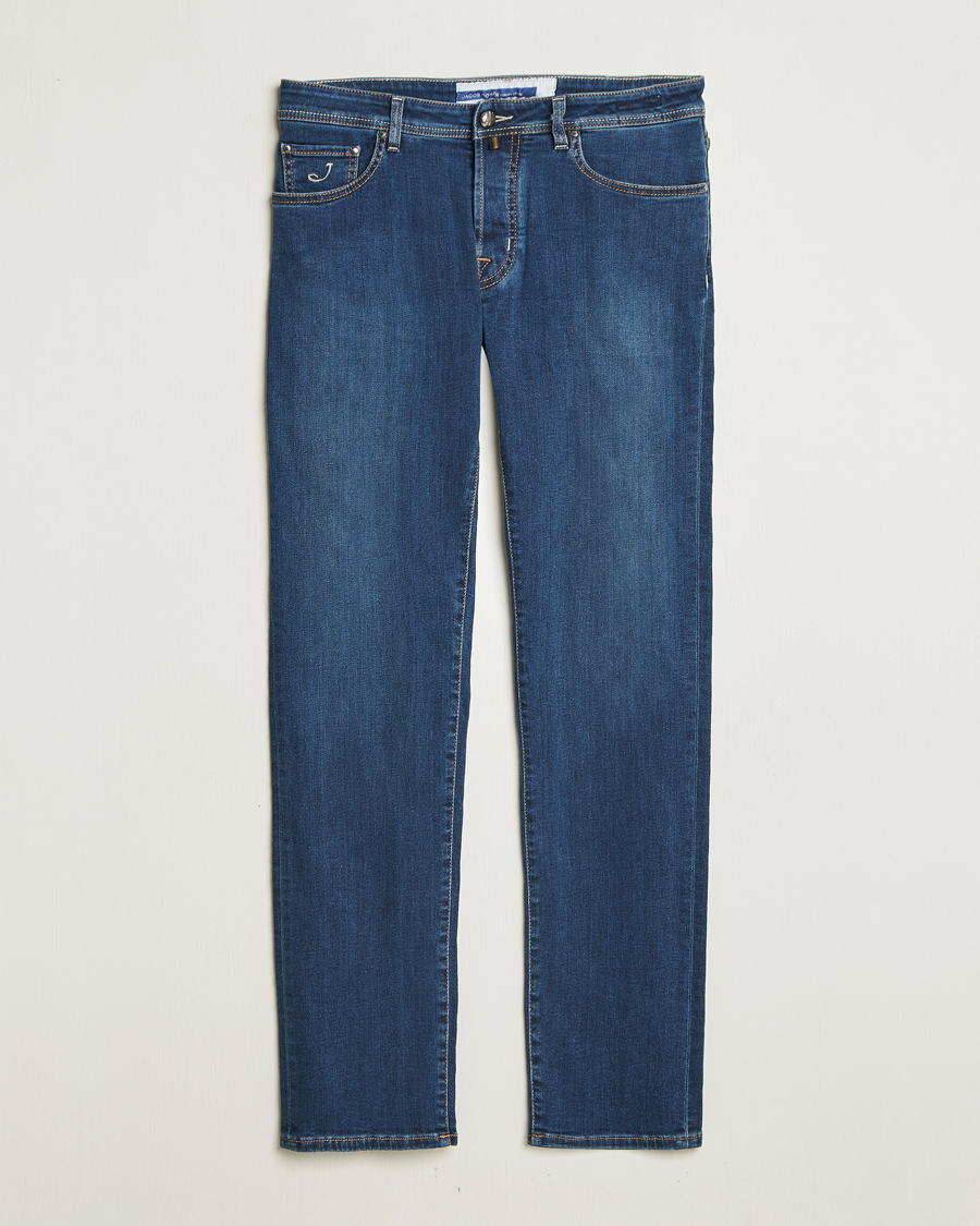 Herr | Jeans | Jacob Cohën | Bard Slim Fit Stretch Jeans Dark Blue Wash
