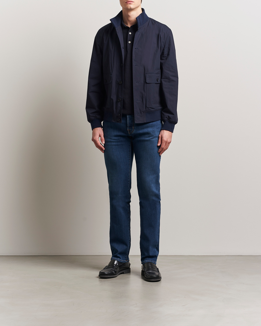 Herr | Jeans | Jacob Cohën | Bard Slim Fit Stretch Jeans Dark Blue Wash