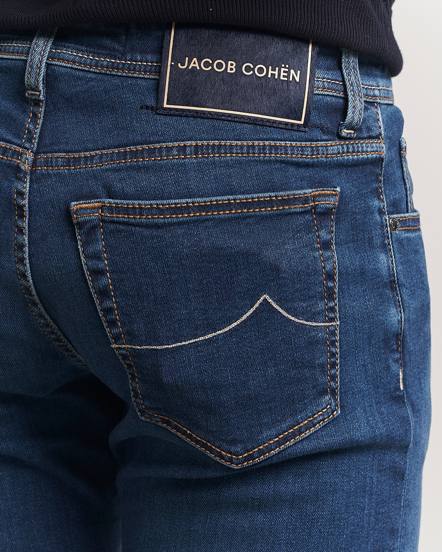 Herr | Jeans | Jacob Cohën | Bard Slim Fit Stretch Jeans Dark Blue Wash