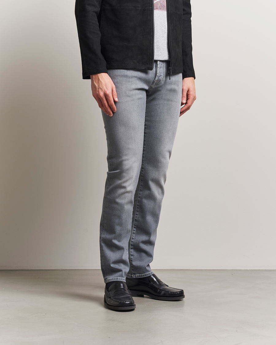 Herr | Jeans | Jacob Cohën | Nick Slim Fit Stretch Jeans Light Grey