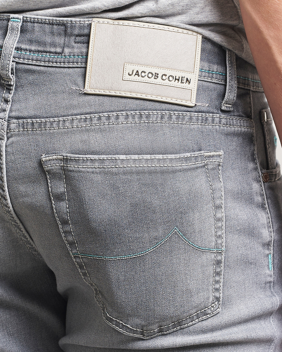 Herr | Jeans | Jacob Cohën | Nick Slim Fit Stretch Jeans Light Grey