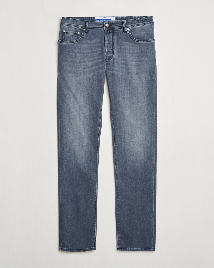 Herr | Jeans | Jacob Cohën | Bard Slim Fit Stretch Jeans Mid Grey