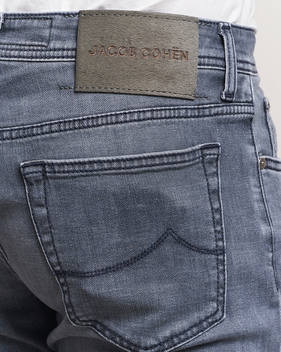 Herr | Jeans | Jacob Cohën | Bard Slim Fit Stretch Jeans Mid Grey