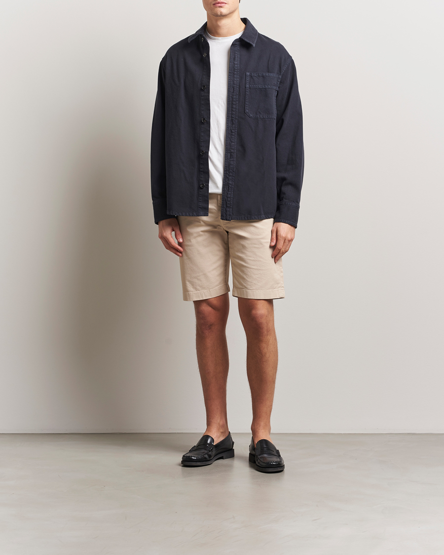 Herr | Shorts | Jacob Cohën | Nicolas Cotton Gabardine Shorts Beige
