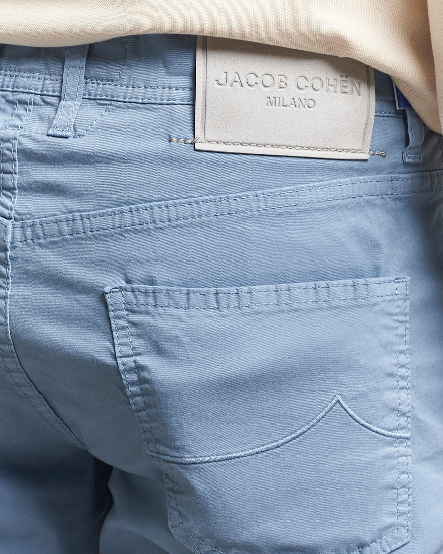 Herr | Shorts | Jacob Cohën | Nicolas Cotton Gabardine Shorts Light Blue