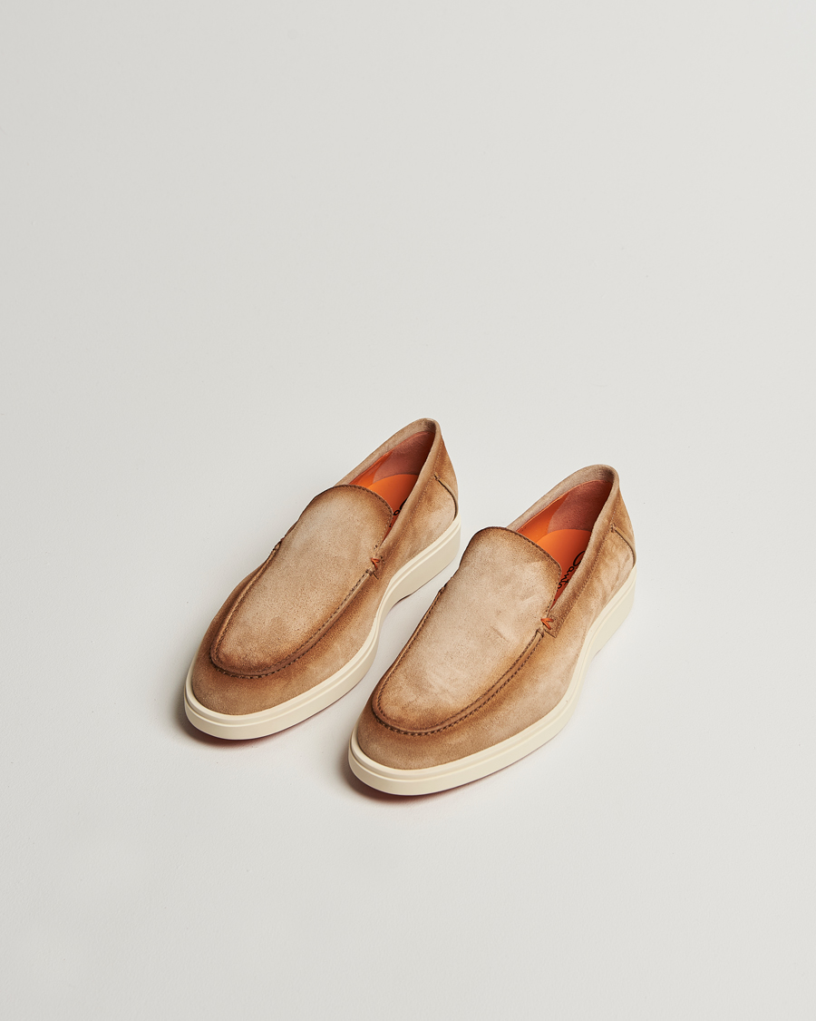 Herr | Loafers | Santoni | Detroit Loafers Beige Suede