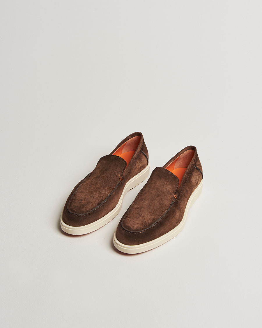 Herr | Loafers | Santoni | Detroit Loafers Brown Suede