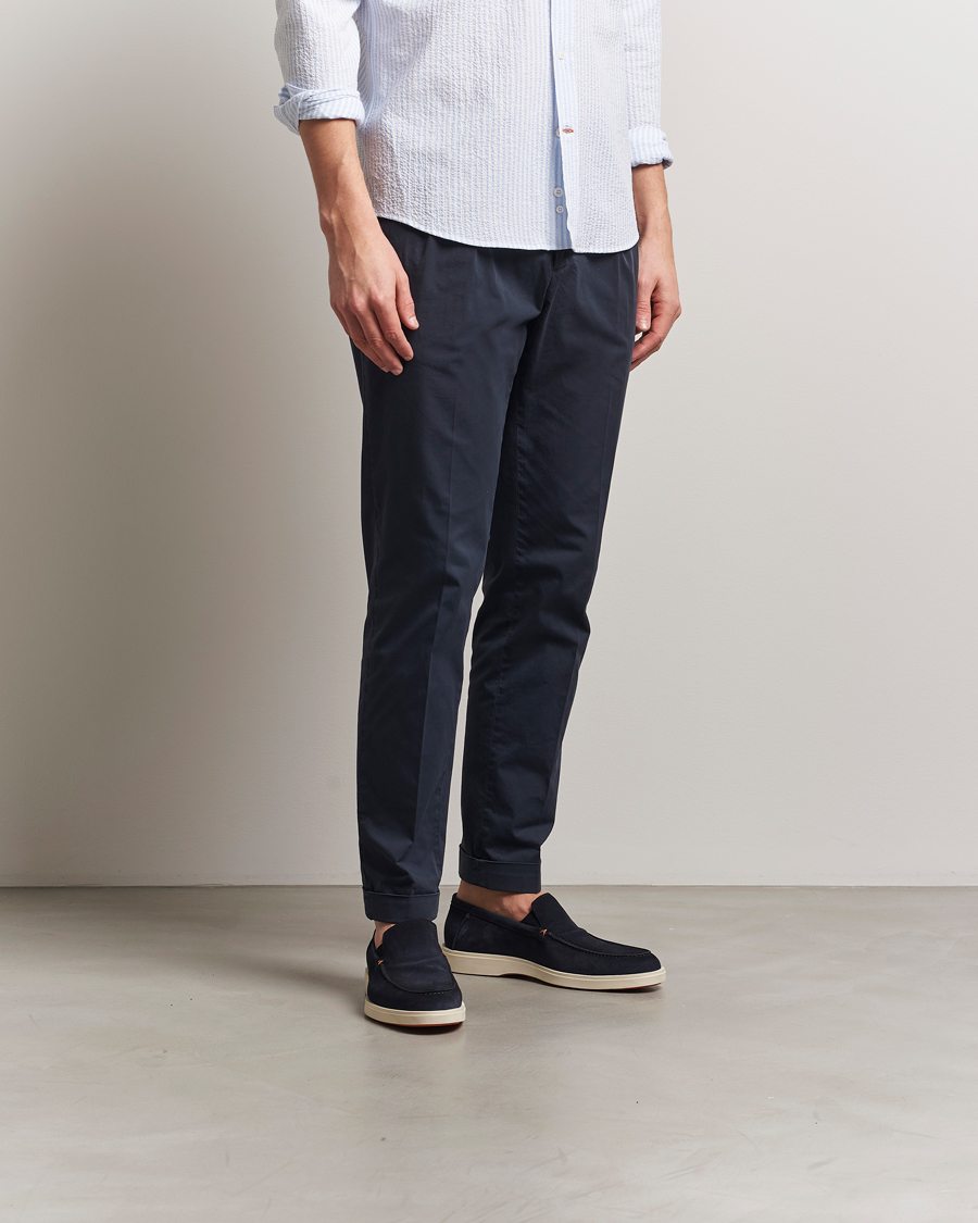 Herr | Loafers | Santoni | Detroit Loafer Navy Suede