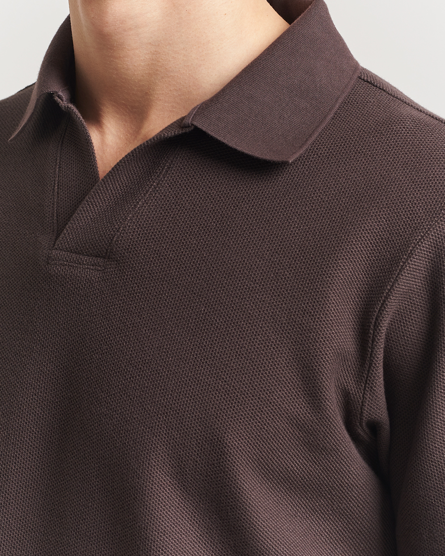 Herr | Pikéer | FRAME | Jacquard Polo Brown