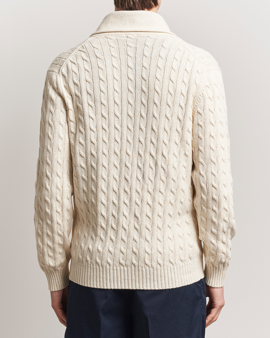 Herr | Tröjor | Kiton | Shawl Collar Cardigan Beige