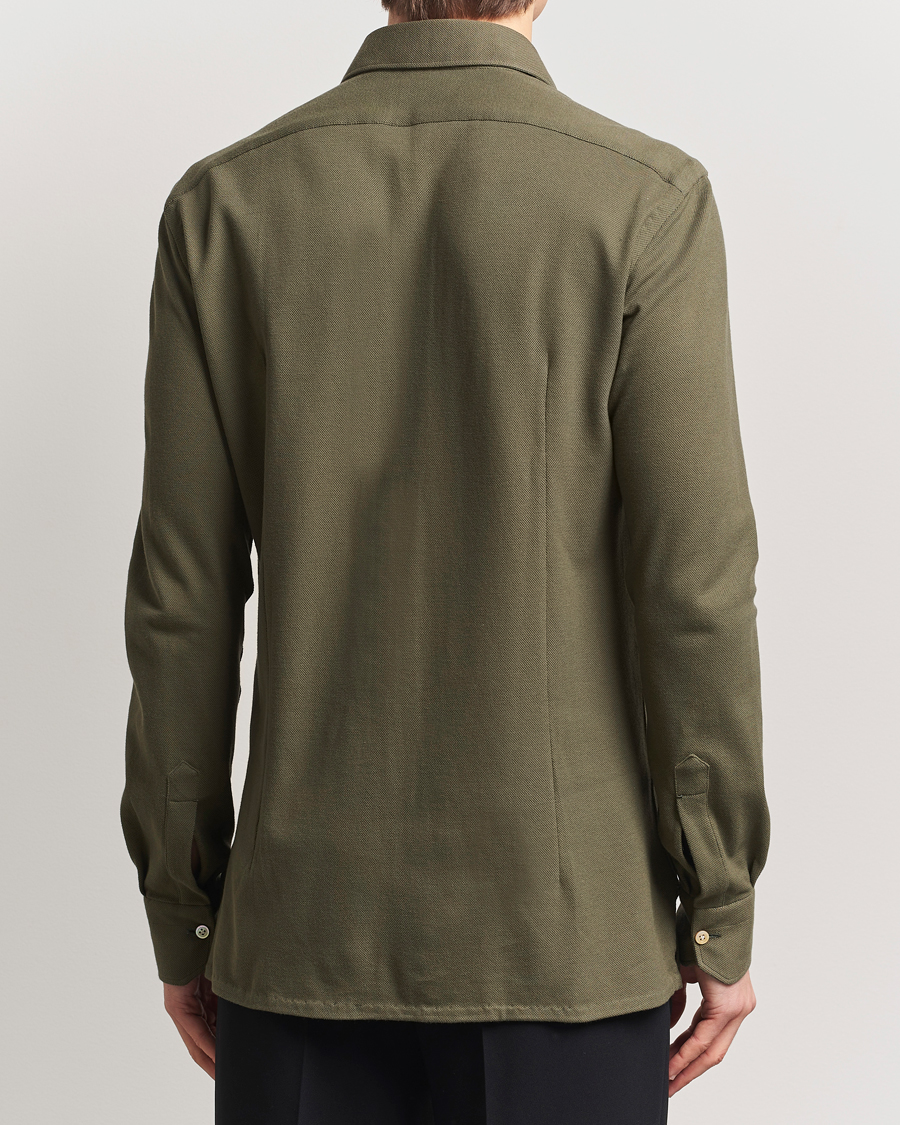 Herr | Skjortor | Kiton | Jersey Piquet Shirt Militare