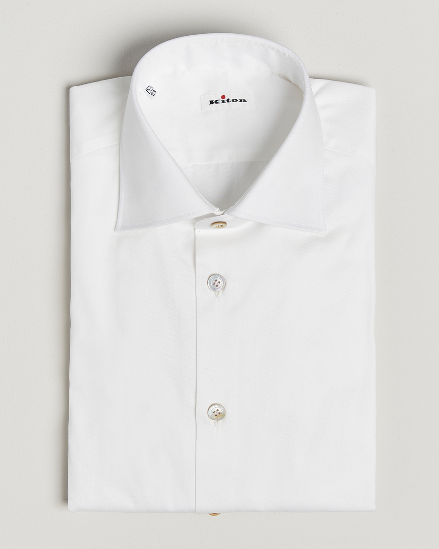 Herr | Skjortor | Kiton | Slim Fit Dress Shirt White