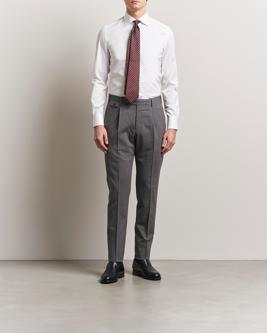 Herr | Skjortor | Kiton | Slim Fit Dress Shirt White