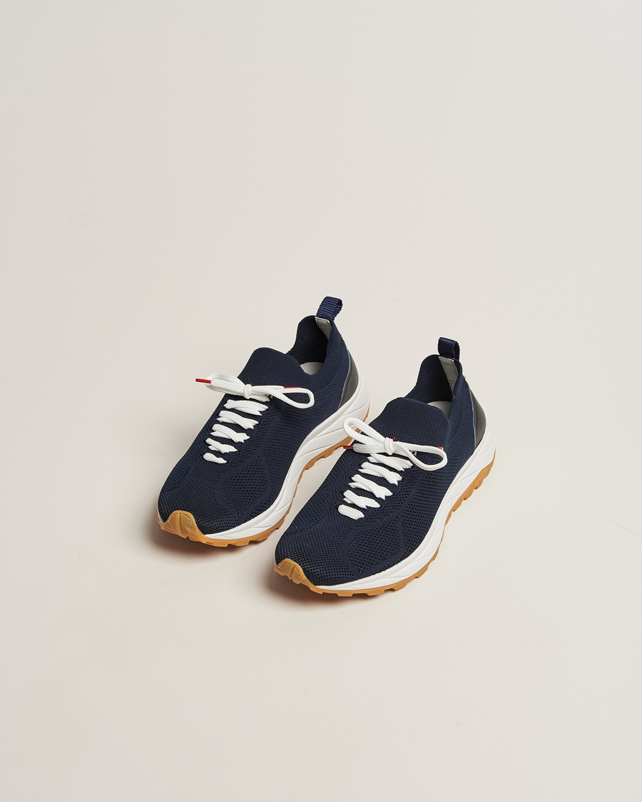 Herr | Sneakers | Kiton | Mesh Running Sneakers Navy