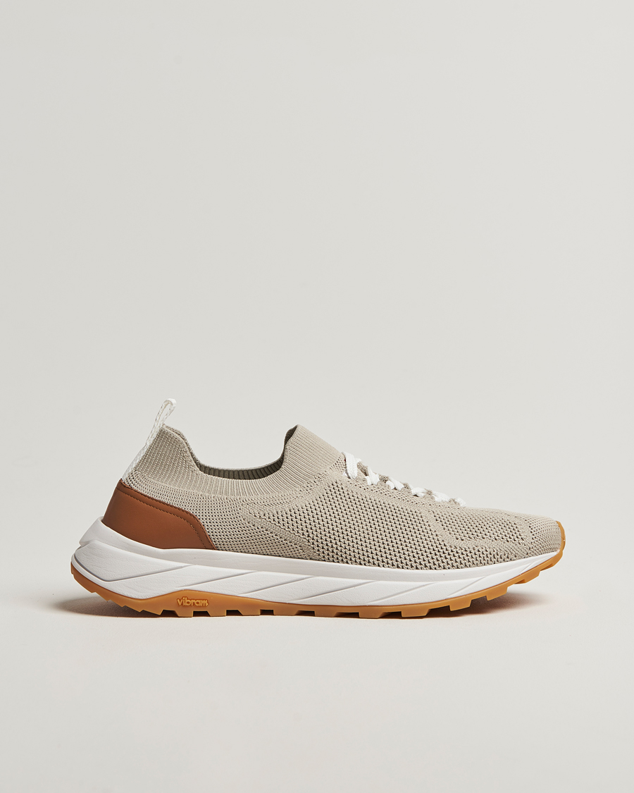Herr | Sneakers | Kiton | Mesh Running Sneakers Beige