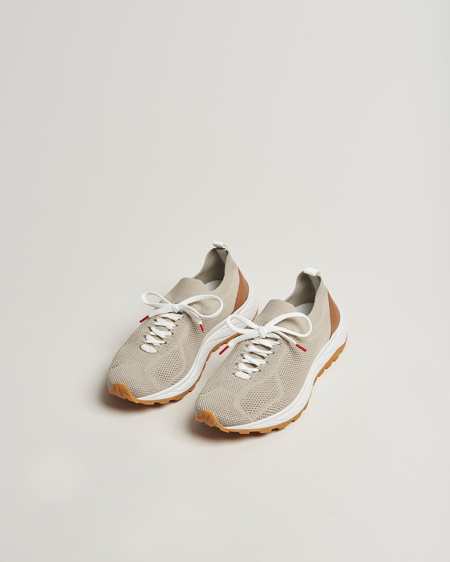 Herr | Sneakers | Kiton | Mesh Running Sneakers Beige