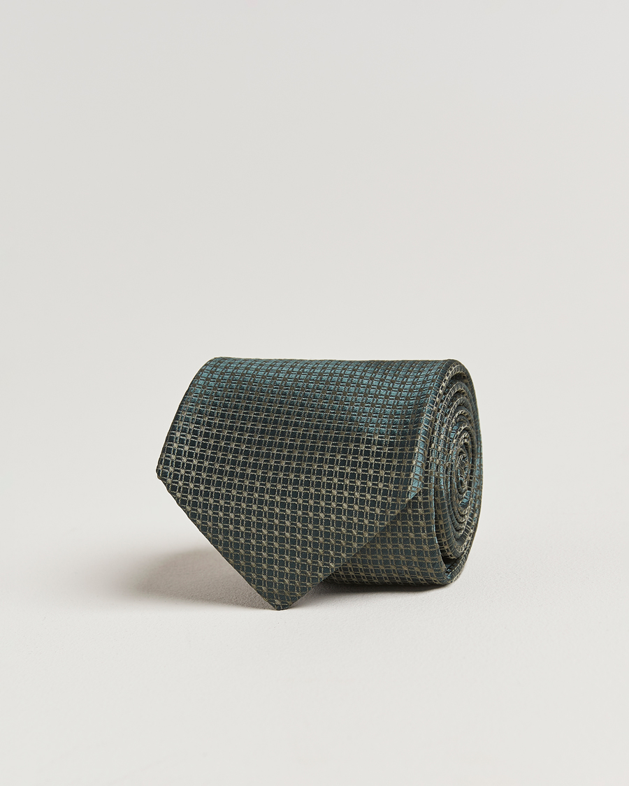 Herr | Slipsar | Kiton | Structured Silk Tie Dark Green
