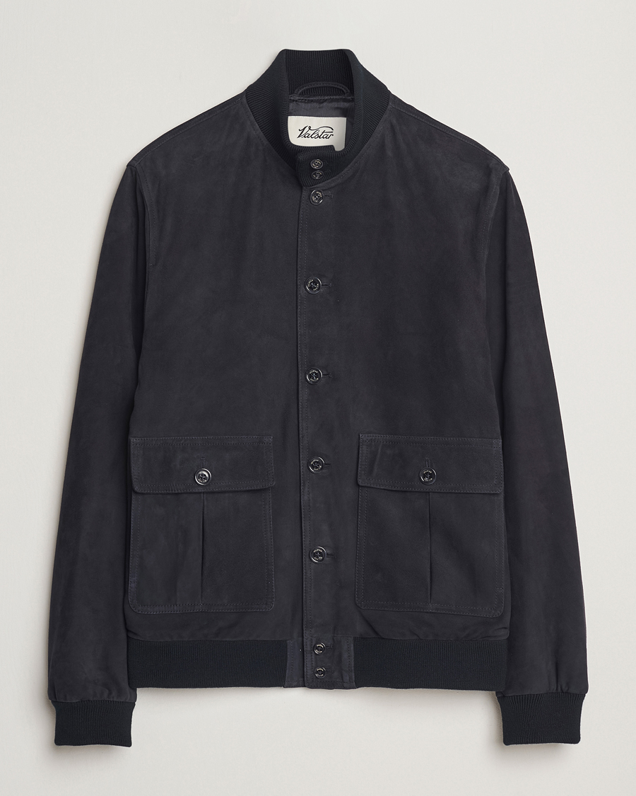 Herr | Jackor | Valstar | Valstarino Suede Jacket Navy