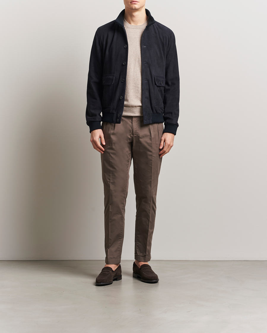 Herr | Jackor | Valstar | Valstarino Suede Jacket Navy